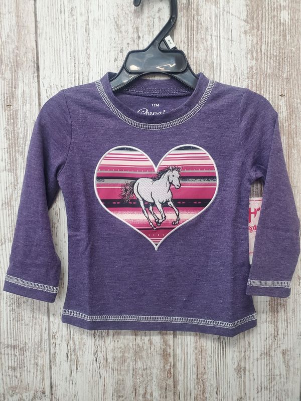 Serape Heart Horse Long Sleeve Tee