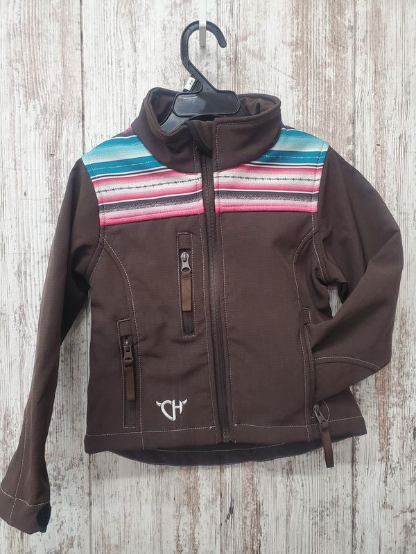 Serape Yoke Accent Poly Shell Jacket