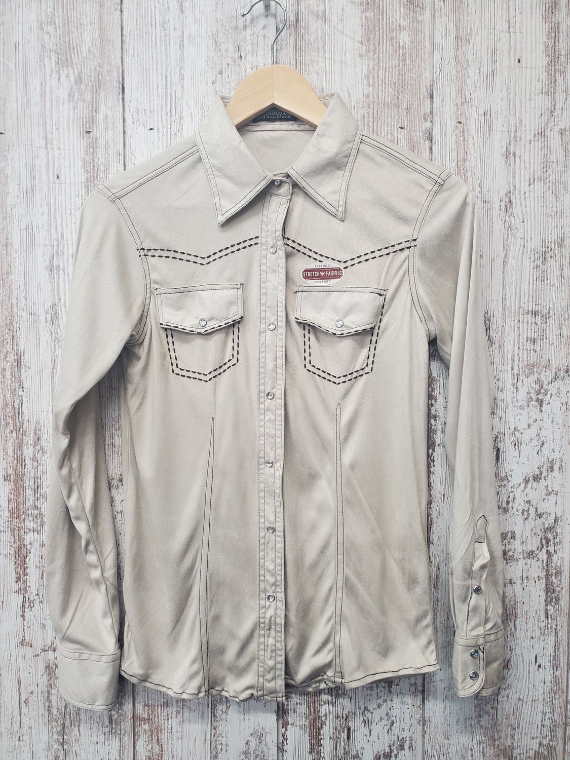 Western Faux Suede Long Sleeve
