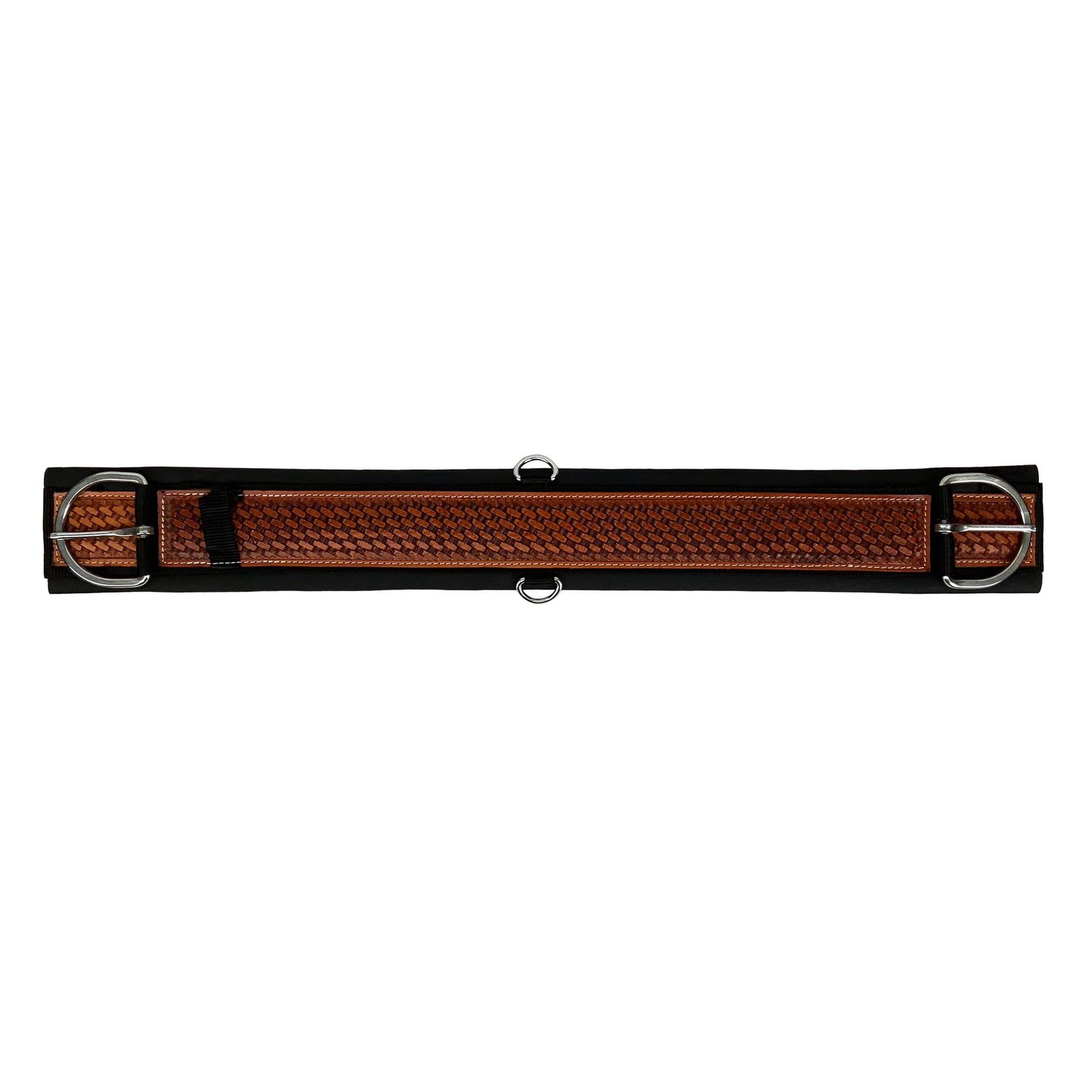 Basketweave Tooled Straight Neoprene Bottom Cinch