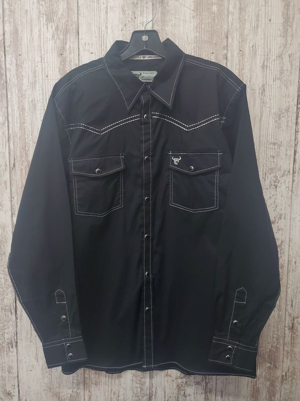 Solid Long Sleeve Western Shirt