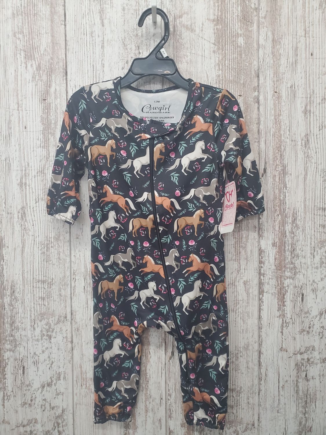 Horses &amp; Flowers Print Romper
