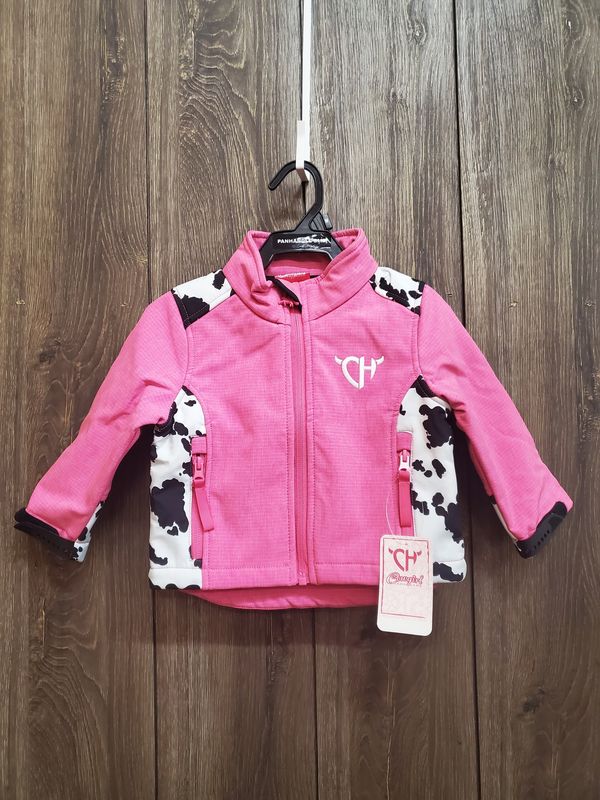 Cow Print Accent Poly Shell Jacket