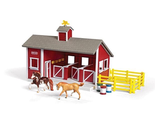 Stablemates Red Stable Set with Two Horses