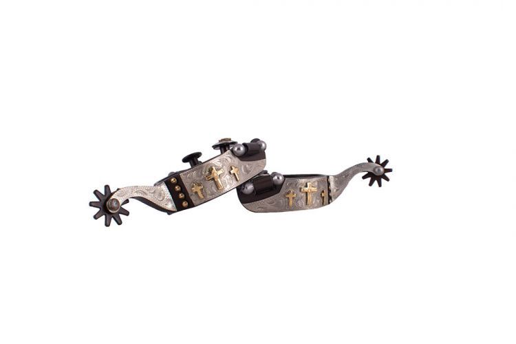 Youth Brown Steel Spurs