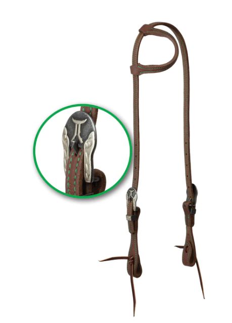 Synergy® Harness 5/8&quot; Sliding Ear Leather Headstall