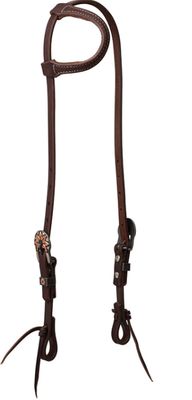 Working Tack Sliding Ear Headstall with Flower Buckle