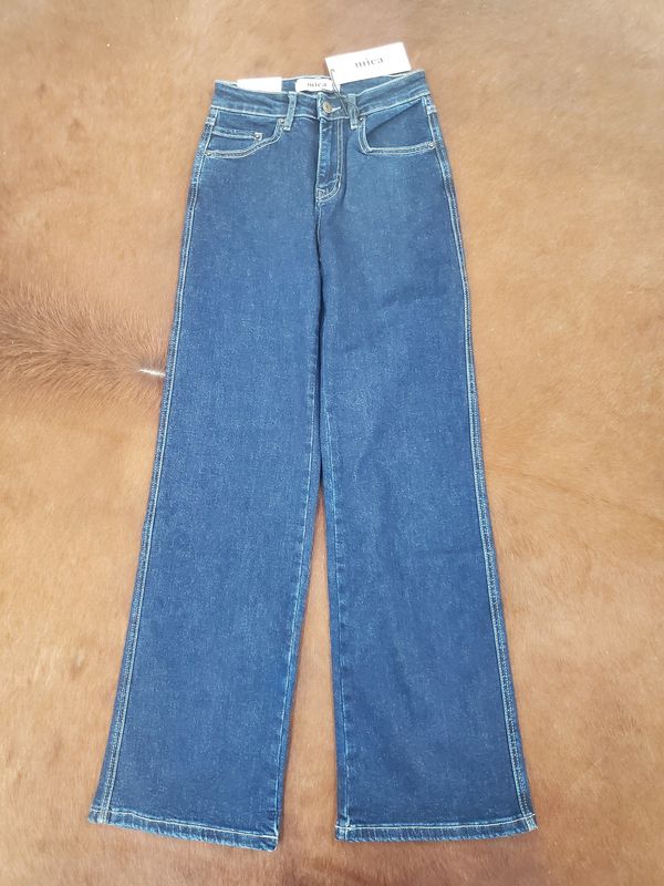 Super High Rise Wide Leg Denim Jeans