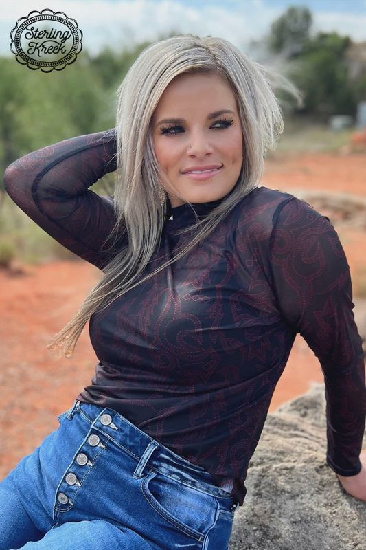 Bonfire Nights Mesh Layering Top