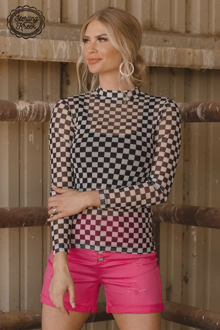 Round The Track Mesh Layering Top
