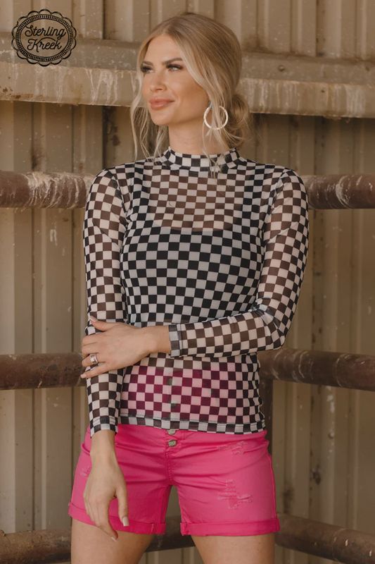 Round The Track Mesh Layering Top