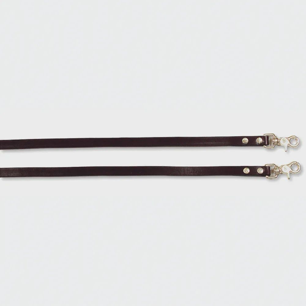 Scissor Snap Split Reins- 5/8&quot;X7&#39;, Color: Walnut