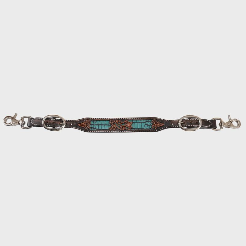 Turquoise Gator Inlay Wither Strap