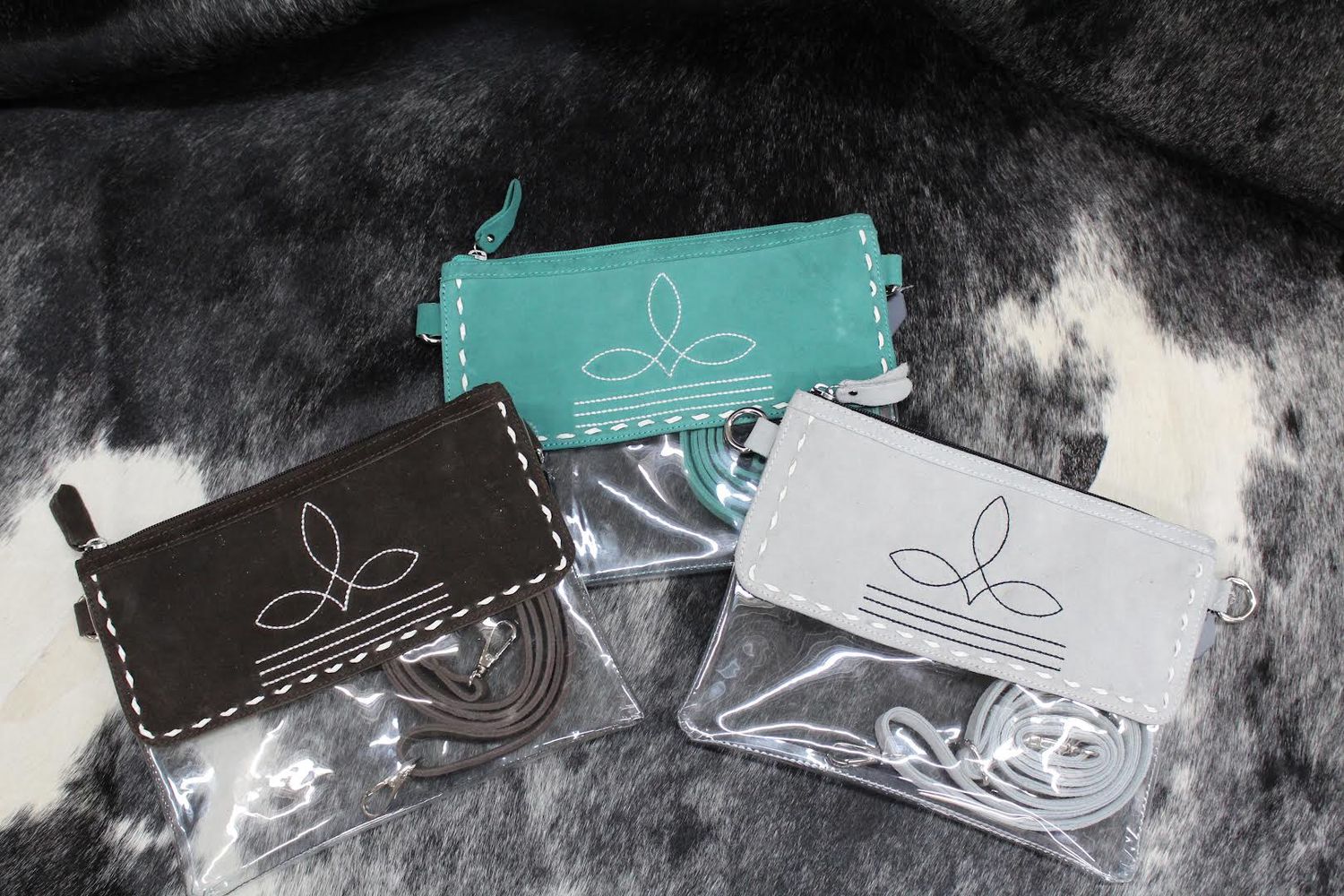Clear Concert Western Bag-Assorted Colors!