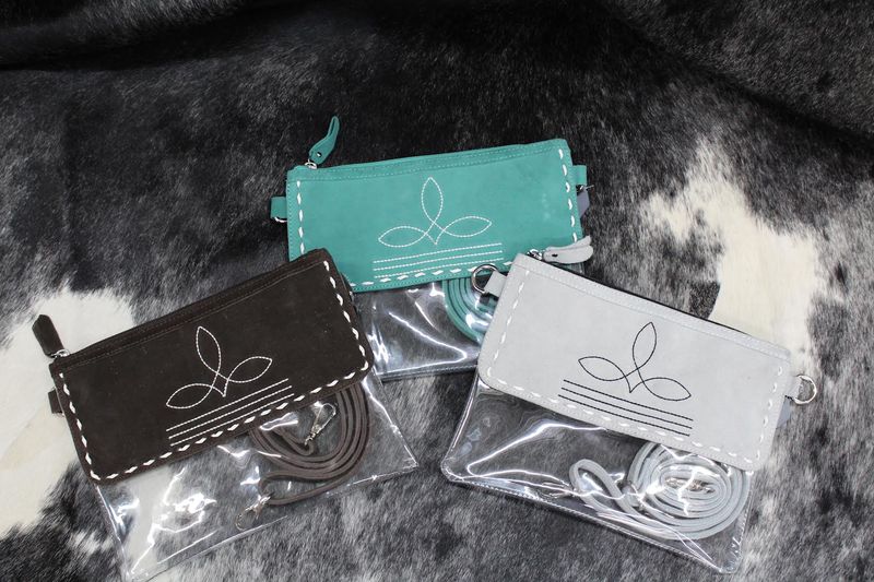 Clear Concert Western Bag-Assorted Colors!