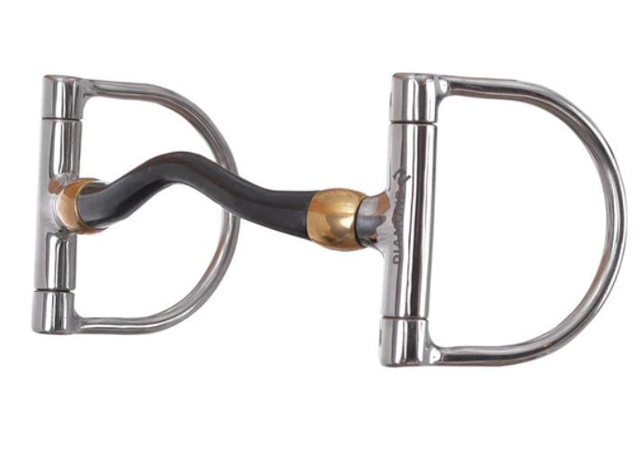 Diamond R Ported Mullen Dee Ring Snaffle