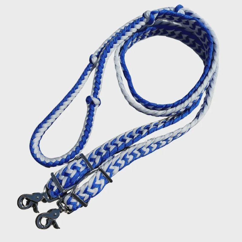 Braided Barrel Reins- 8 ft. with 2 Scissor Snaps