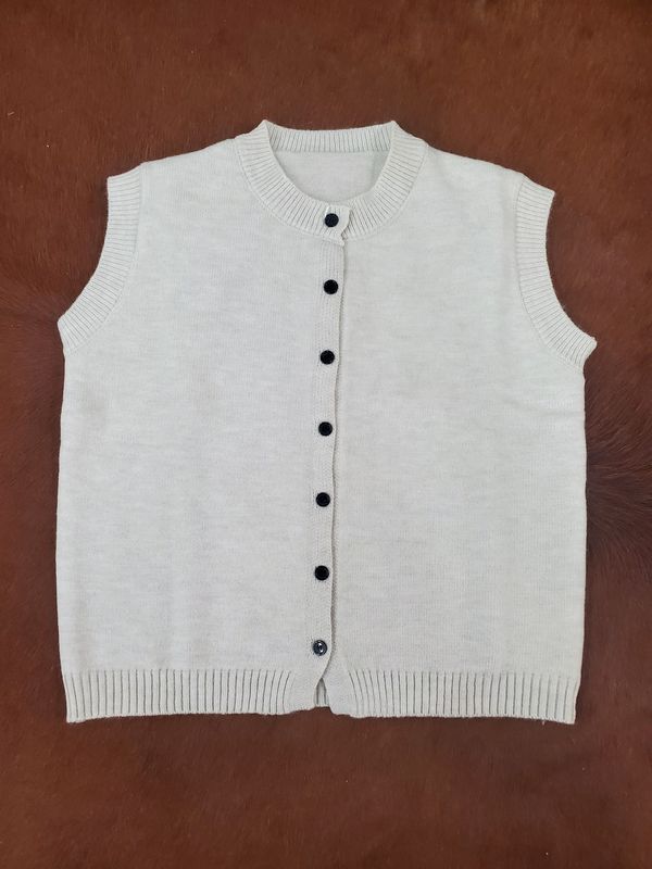 Round Neck Knit Waistcoat Vest