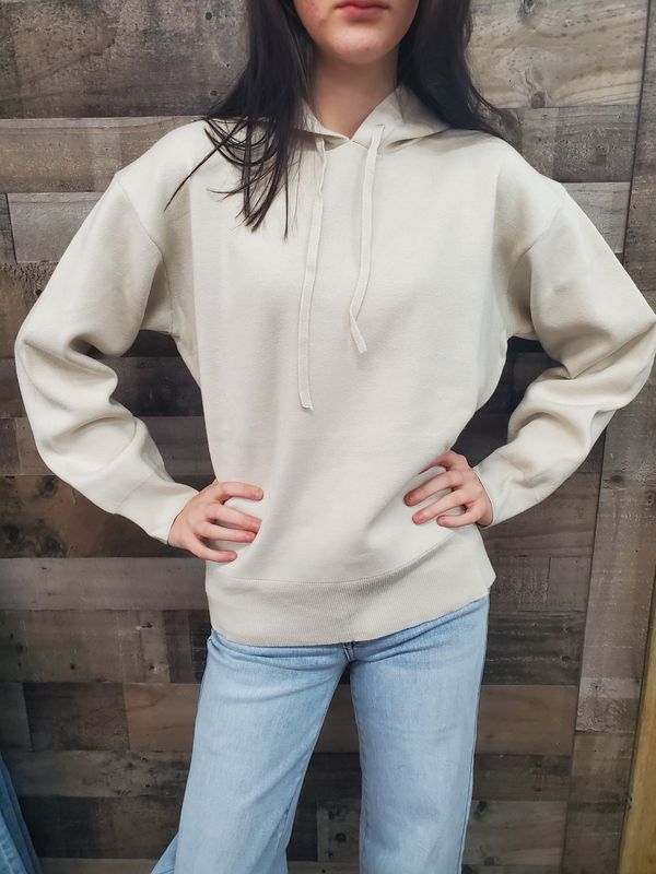 Cropped Sweater with Hood