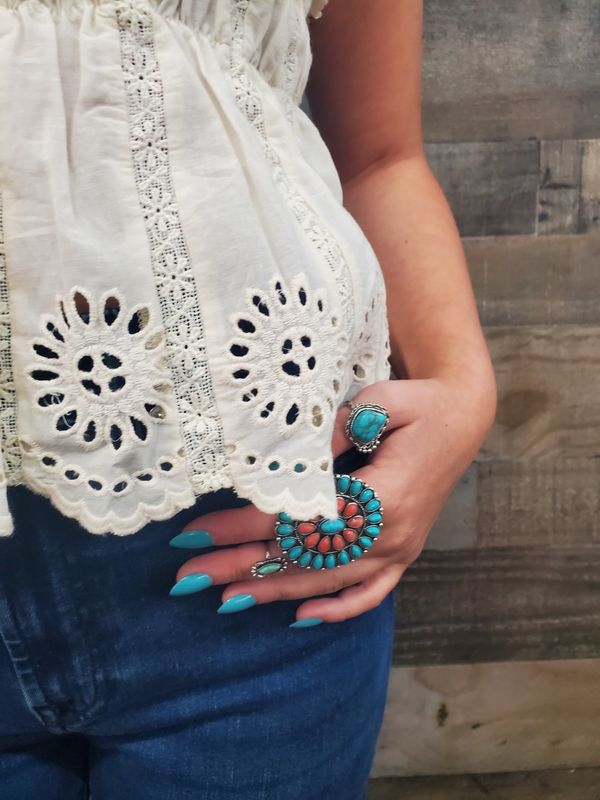 Lacy Boho Daydream Crop Tank