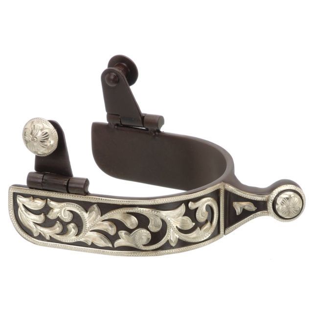 Spurs with Engraved Floral Designs