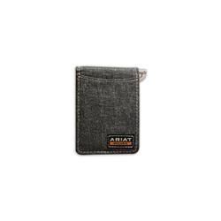 Ariat Work Wallet Bifold Money Clip Grey