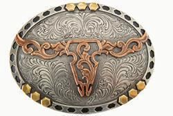 Oval LongHorn Buckle Multi Color