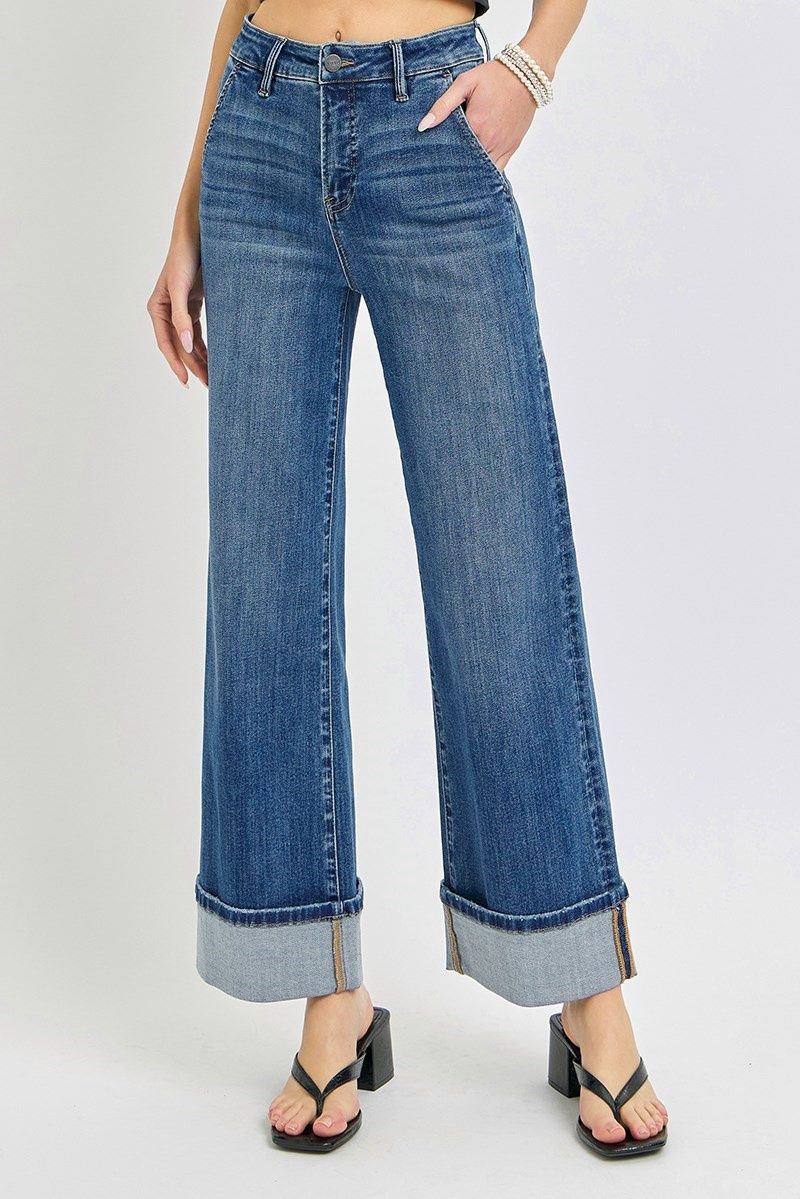 The Loretta - High Rise Ankle Wide Cuff