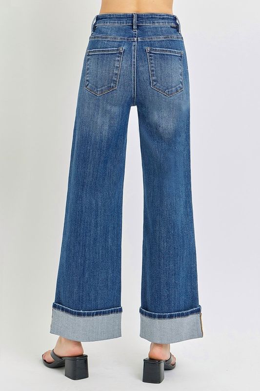 The Loretta - High Rise Ankle Wide Cuff