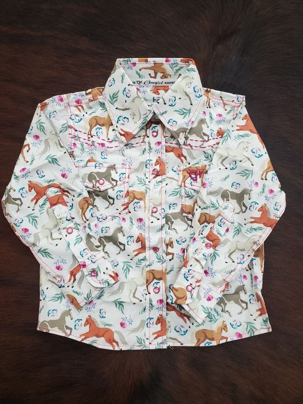 Horse Flowers LS Print Snap