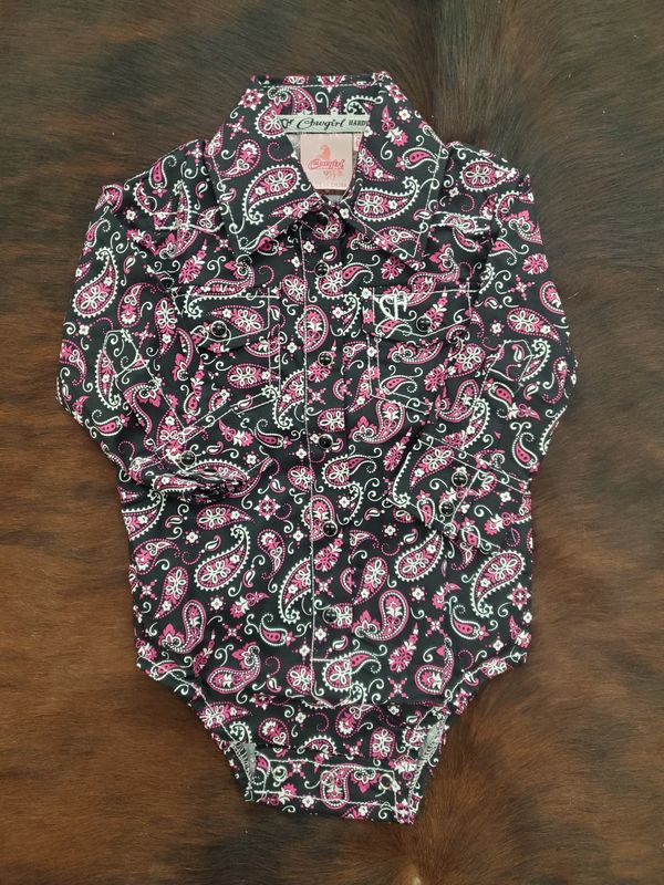 Bandana Paisley LS Romper