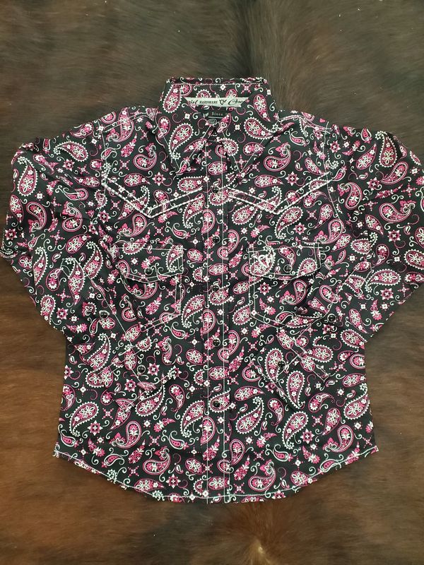 Bandana Paisley Print LS Snap