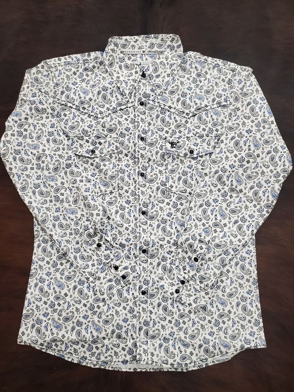 Scatter Paisley Print LS Snap
