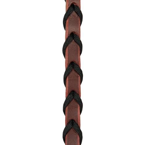 Pony 1/2&quot; Burgundy Rein with 2 Snaps, Color: Black Lace