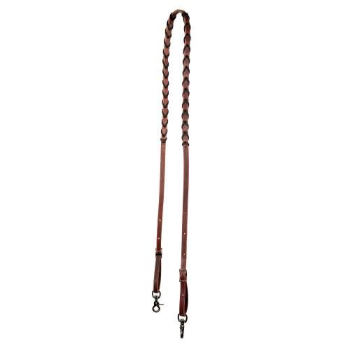 Pony 1/2&quot; Burgundy Rein with 2 Snaps