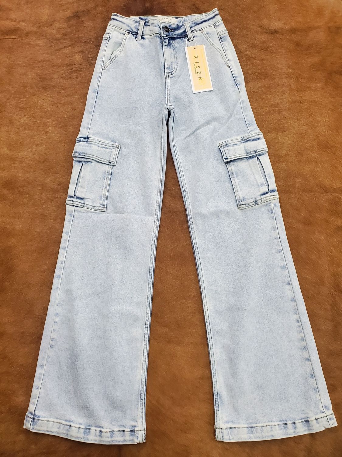 High Rise Wide Cargo Pants