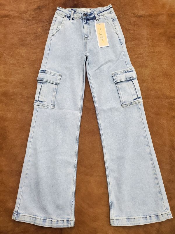 High Rise Wide Cargo Pants
