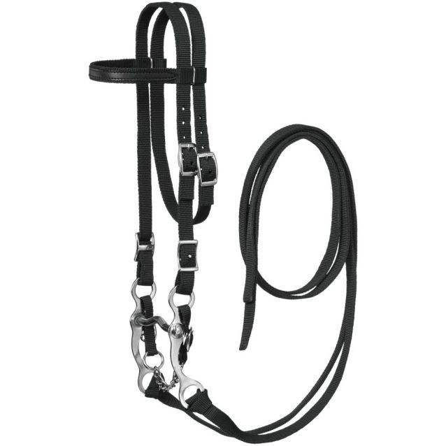 King Series Nylon Pony Browband Bridle, Color: Black
