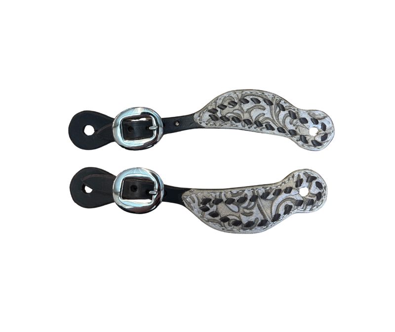 Youth Hand Laced Chocolate Spur Straps
