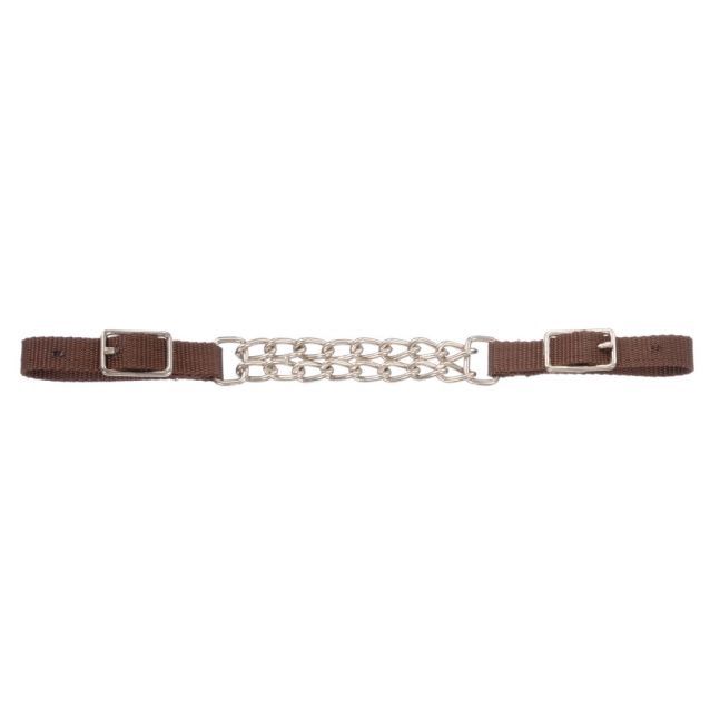 Nylon Curb Strap with Double Chain