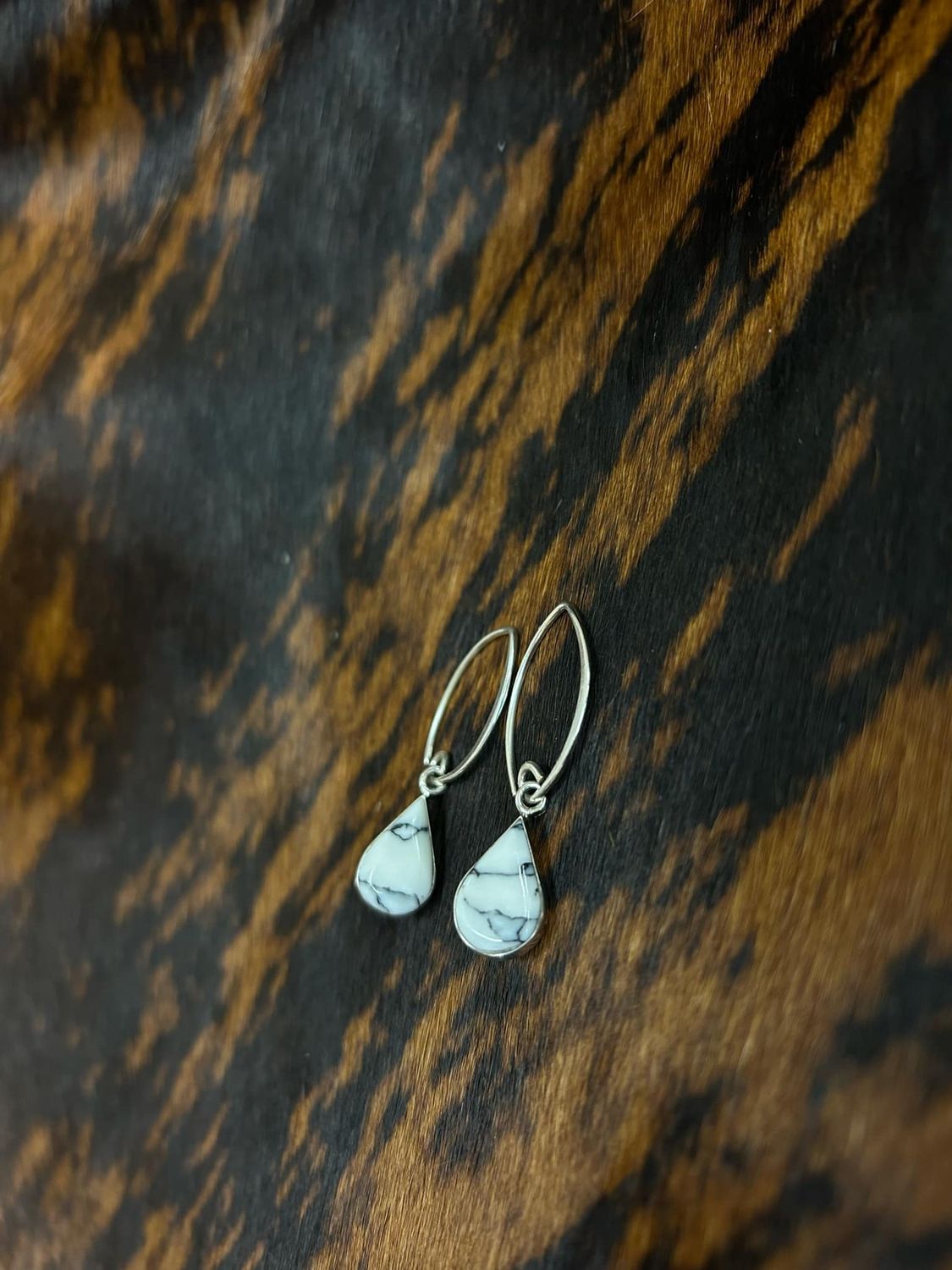 Howlite Hook Earrings