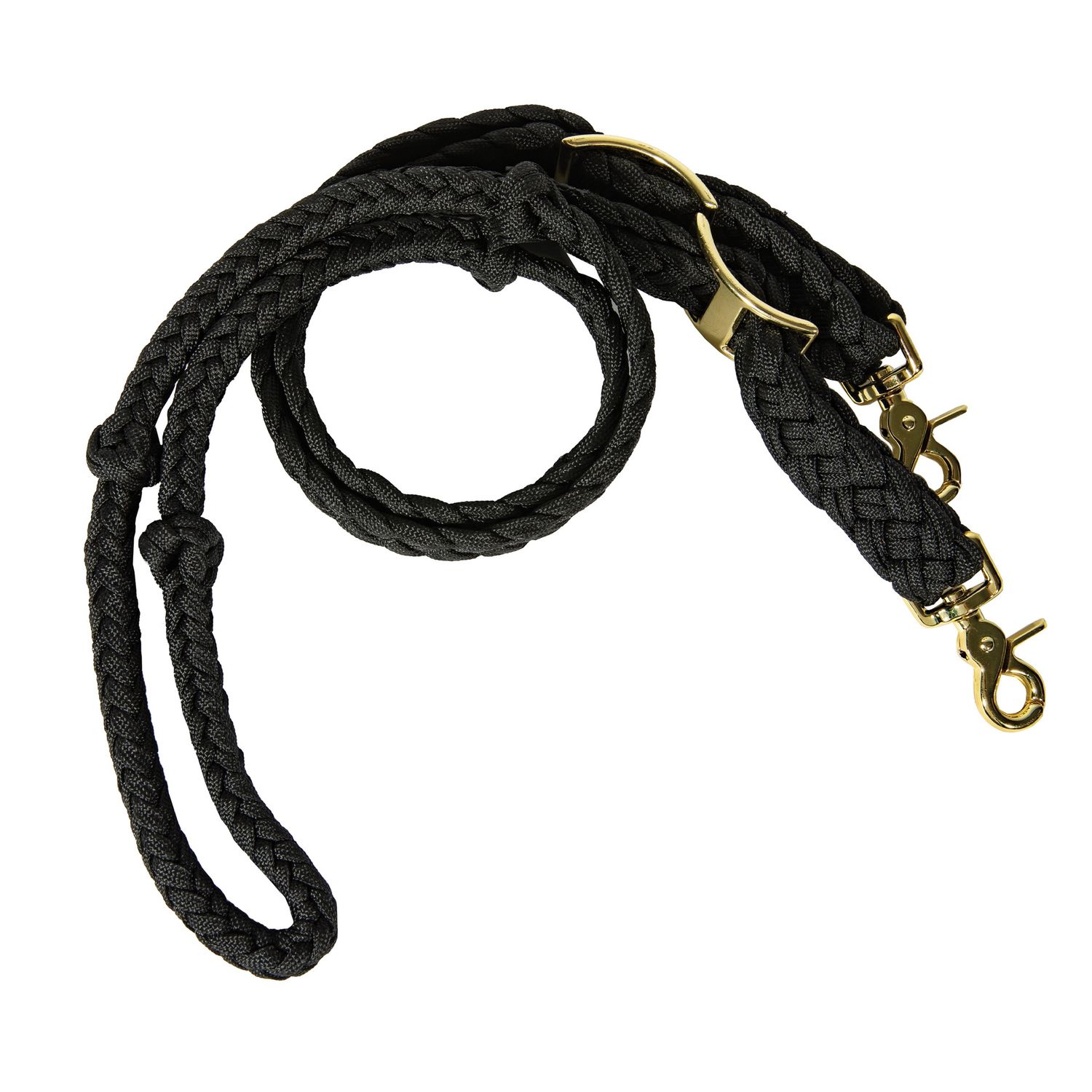 Pony Braided Rein, Color: Black
