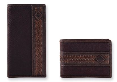 Tooled &amp; Whipstitch Wallet-Various Sizes!