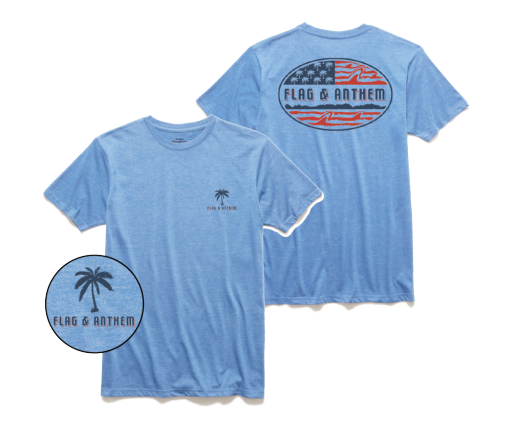 AMERICANA PALM FLAG SLUB SS TEE