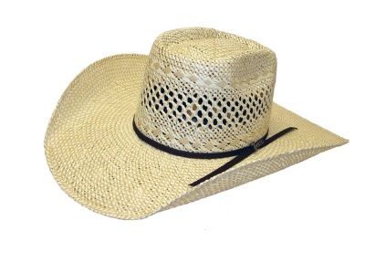 Twisted Weave Western Hat - Ivory / Tan