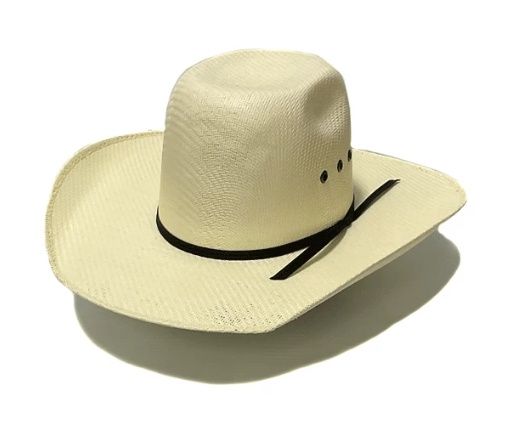 Youth Bangora Straw Western Hat Ivory