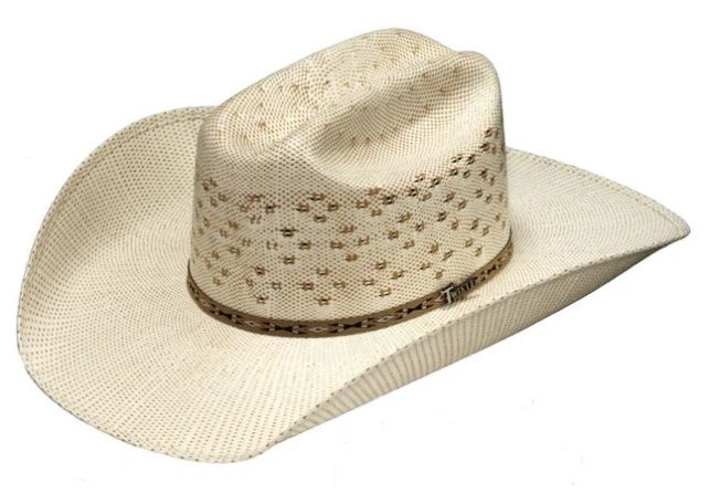 Straw Bangora Cowboy Hat With Aztec Band