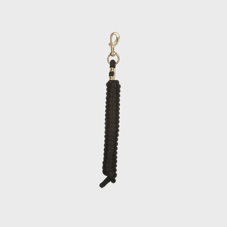 Poly Lead Rope with a Solid Brass 225 Snap, Colour: S1 Black