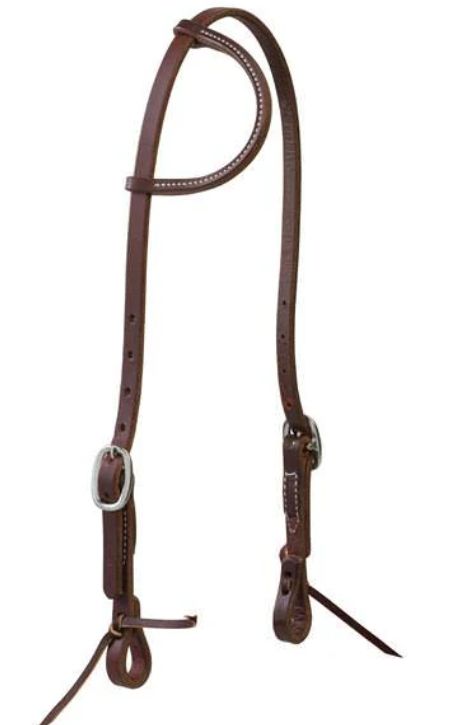 Working Tack Single-Ply Headstall with Tie Ends