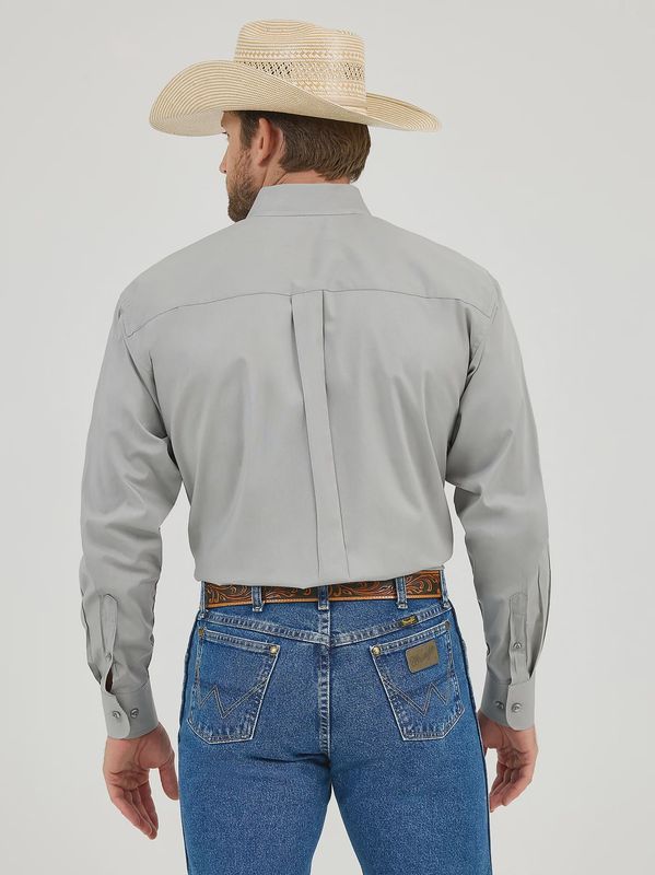 George Strait Solid One Pocket Button Down Shirt
